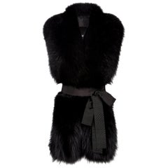 Verheyen London Legacy Black Fox Fur Stole worn 3 ways -  Brand New