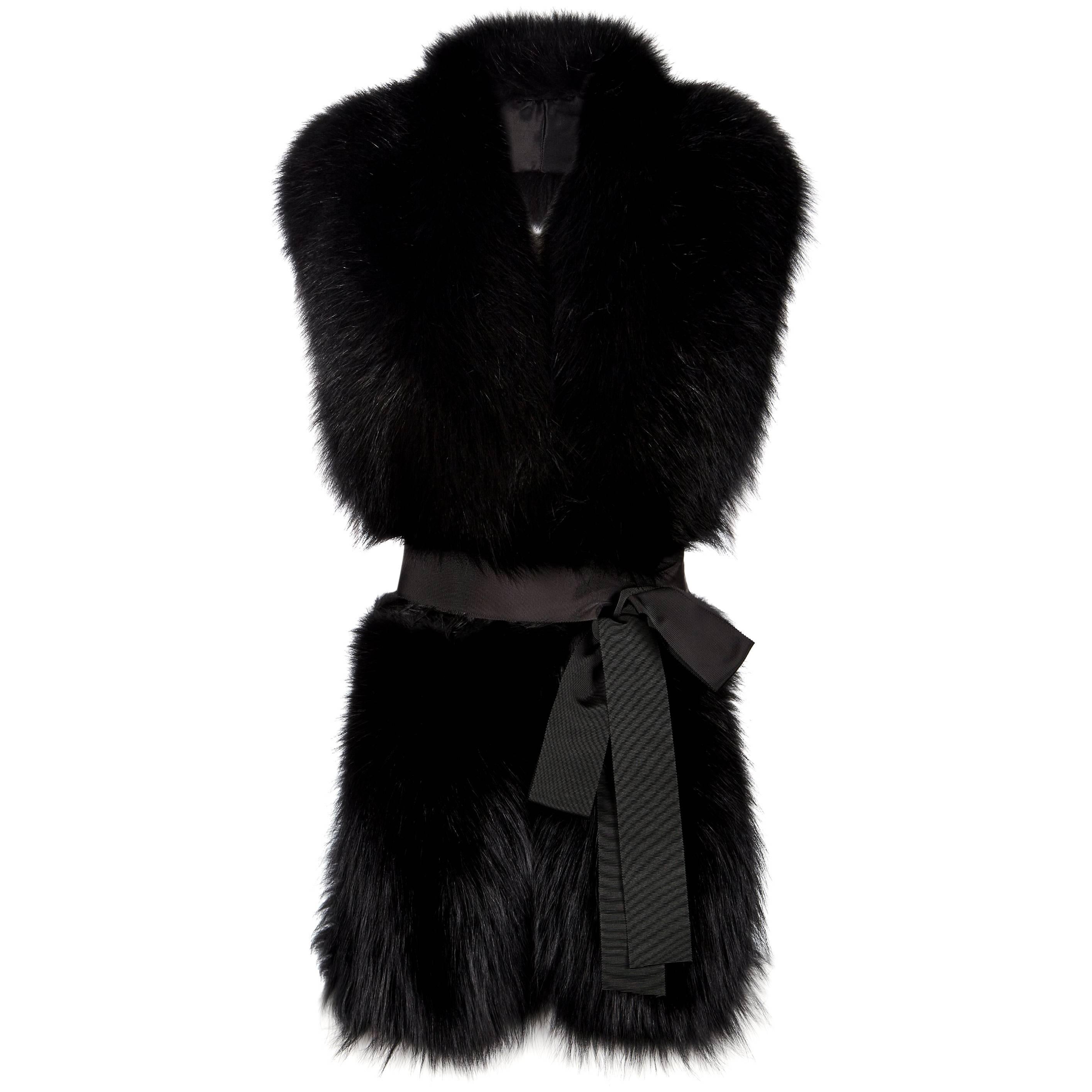 Verheyen London Legacy Black Fox Fur Stole worn 3 ways -  Brand New