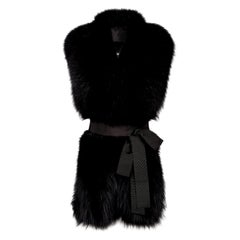 Verheyen London Legacy Black Fox Fur Stole - Worn in 3 ways - Brand New 