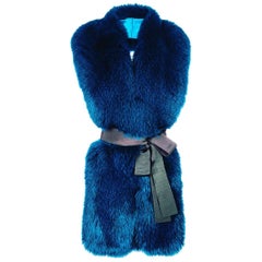 Verheyen London Legacy Stole in Jade Fox Fur & Silk Lining - Gift