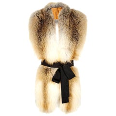 Verheyen London Legacy Stole Scarf Natural Golden Island Fox Fur - Brand New 