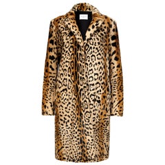 Verheyen London Leopard Print Coat in Natural Goat Hair Fur UK 12 - Brand New
