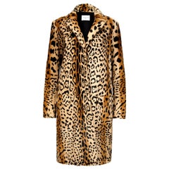Verheyen London Leopard Print Coat in Natural Goat Hair Fur UK 12