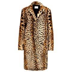 Verheyen London Leopard Print Coat in Natural Goat Hair Fur UK 8 - Brand New