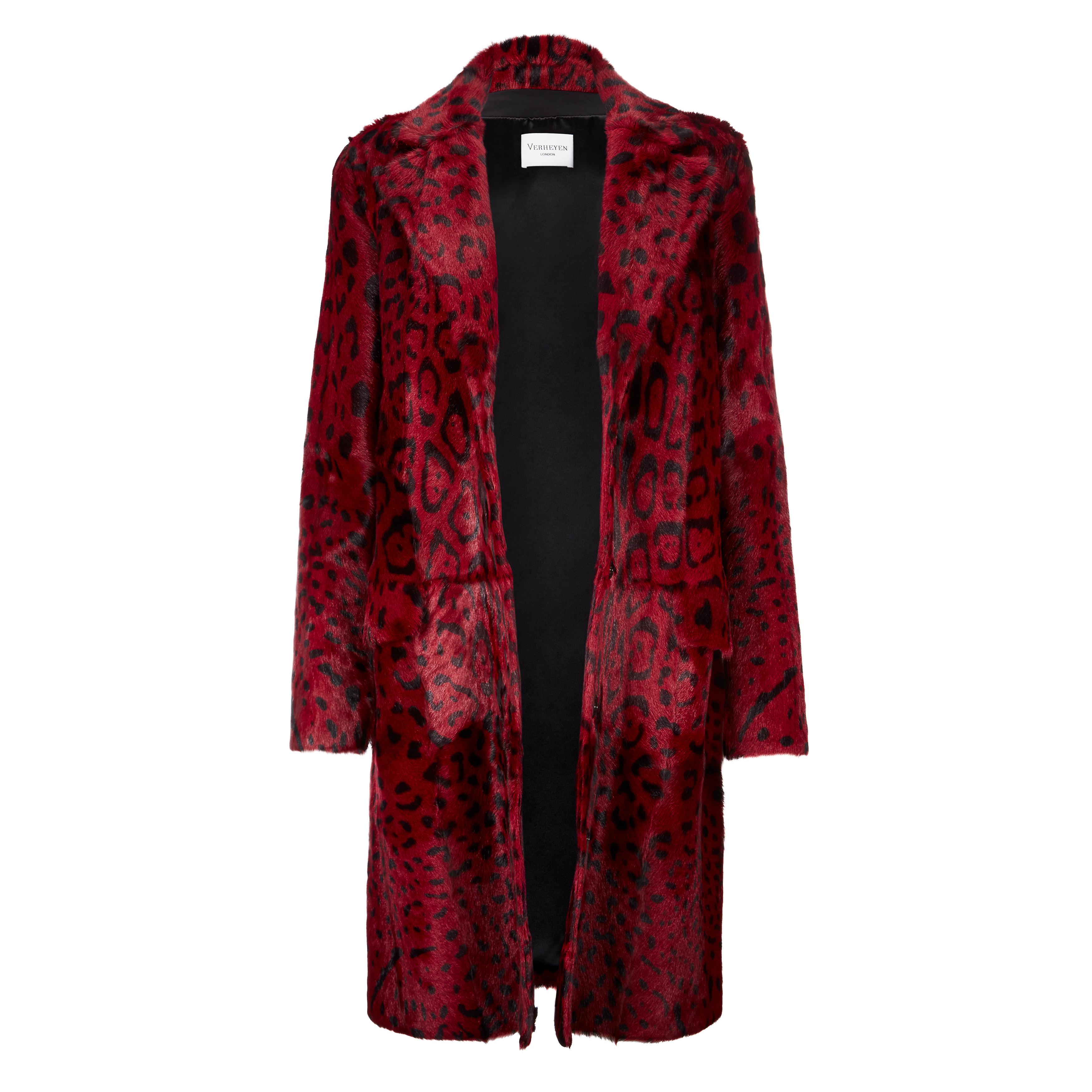 Verheyen London Abrigo con estampado de leopardo en pelo de cabra natural UK 12 

Este abrigo con estampado de leopardo es el básico clásico de Verheyen London para un estilo y glamour sin esfuerzo.
Un abrigo para vestir de arriba abajo con vaqueros