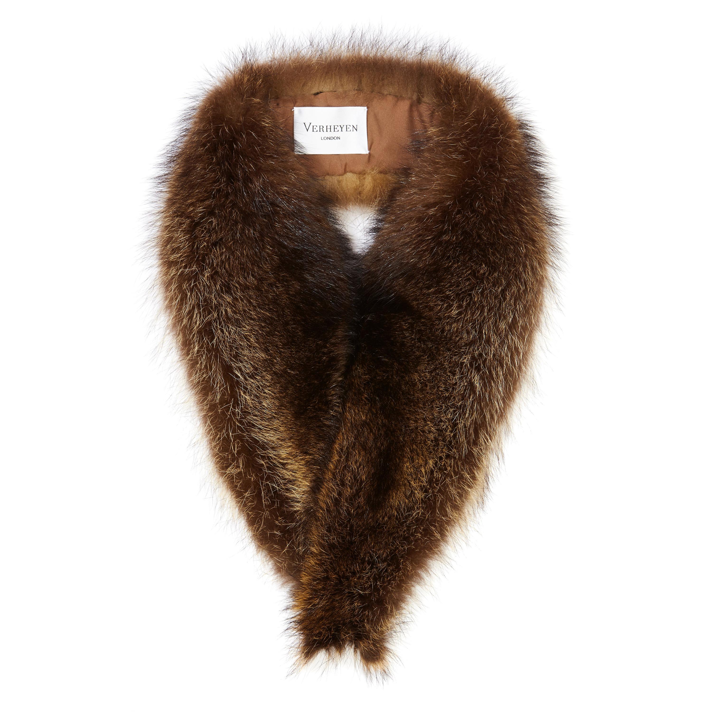 Verheyen London Mens Detachable Fur Collar in Raccoon - Brand New
