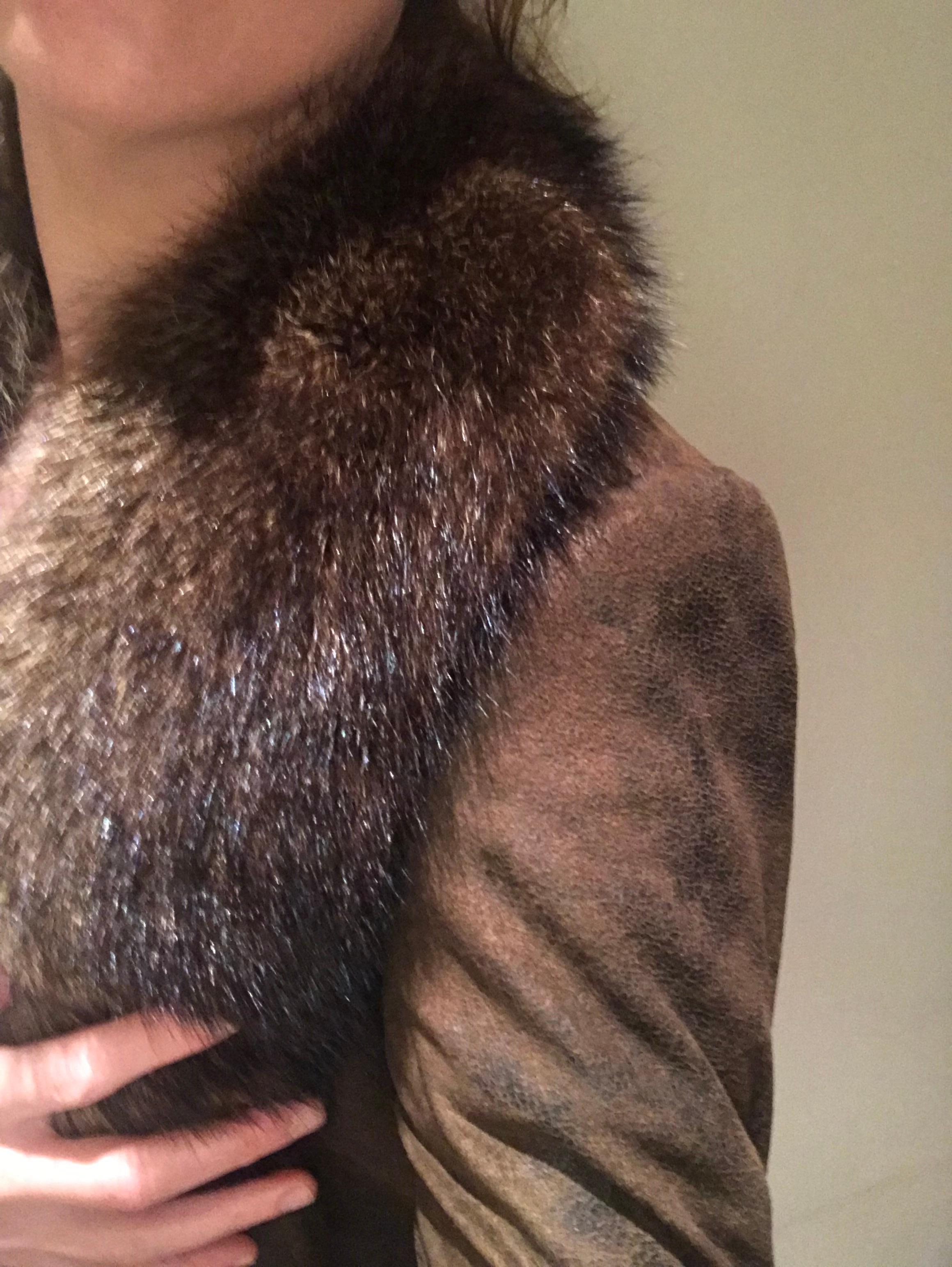 Women's or Men's Verheyen London Mens Detachable Fur Collar in Raccoon For Sale