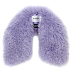 Verheyen London Peter Pan Collar in Lilac Fox Fur and lined in silk