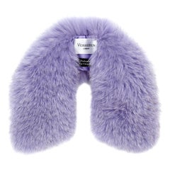 Verheyen London Peter Pan Collar in Lilac Fox Fur - Brand New 
