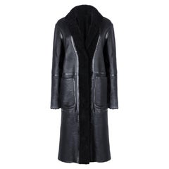 Used Verheyen London Reversible Shearling Coat in Black size uk 6-16