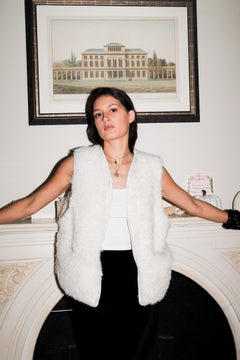 Verheyen London Shearling Gilet in White - Size uk 8-14