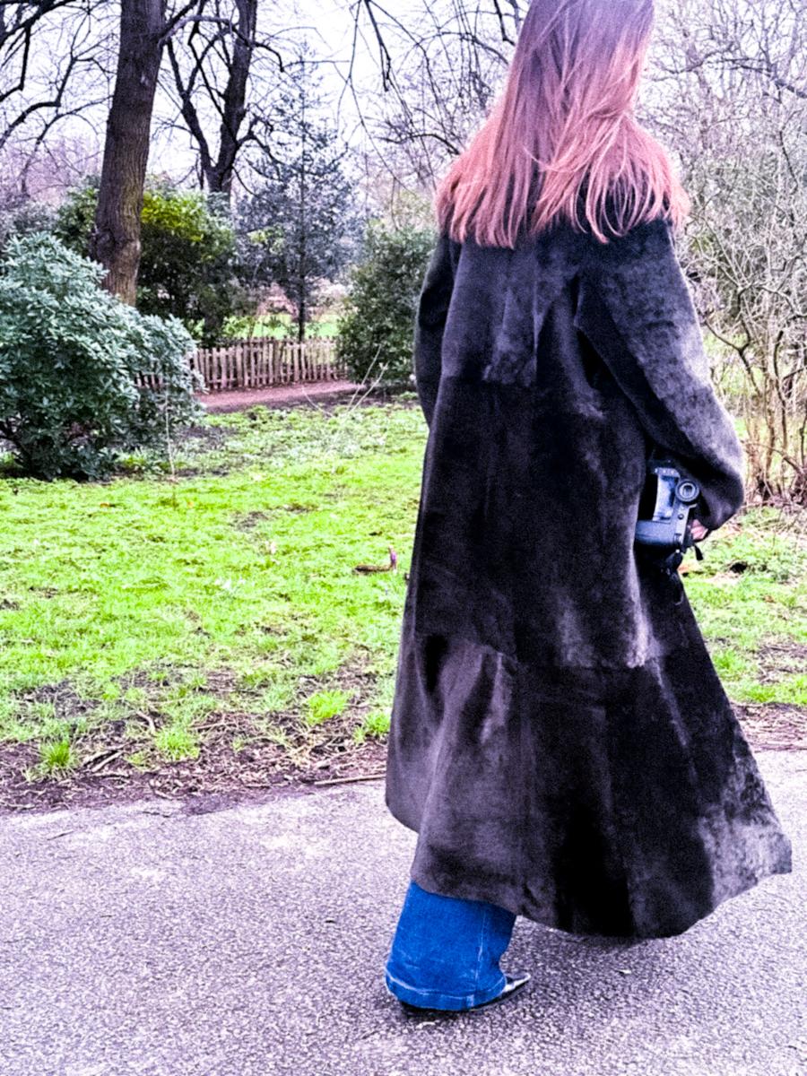 Greene & Greeneene Coat réversible en shearling en kaki vert taille large uk 8-16 Neuf - En vente à London, GB