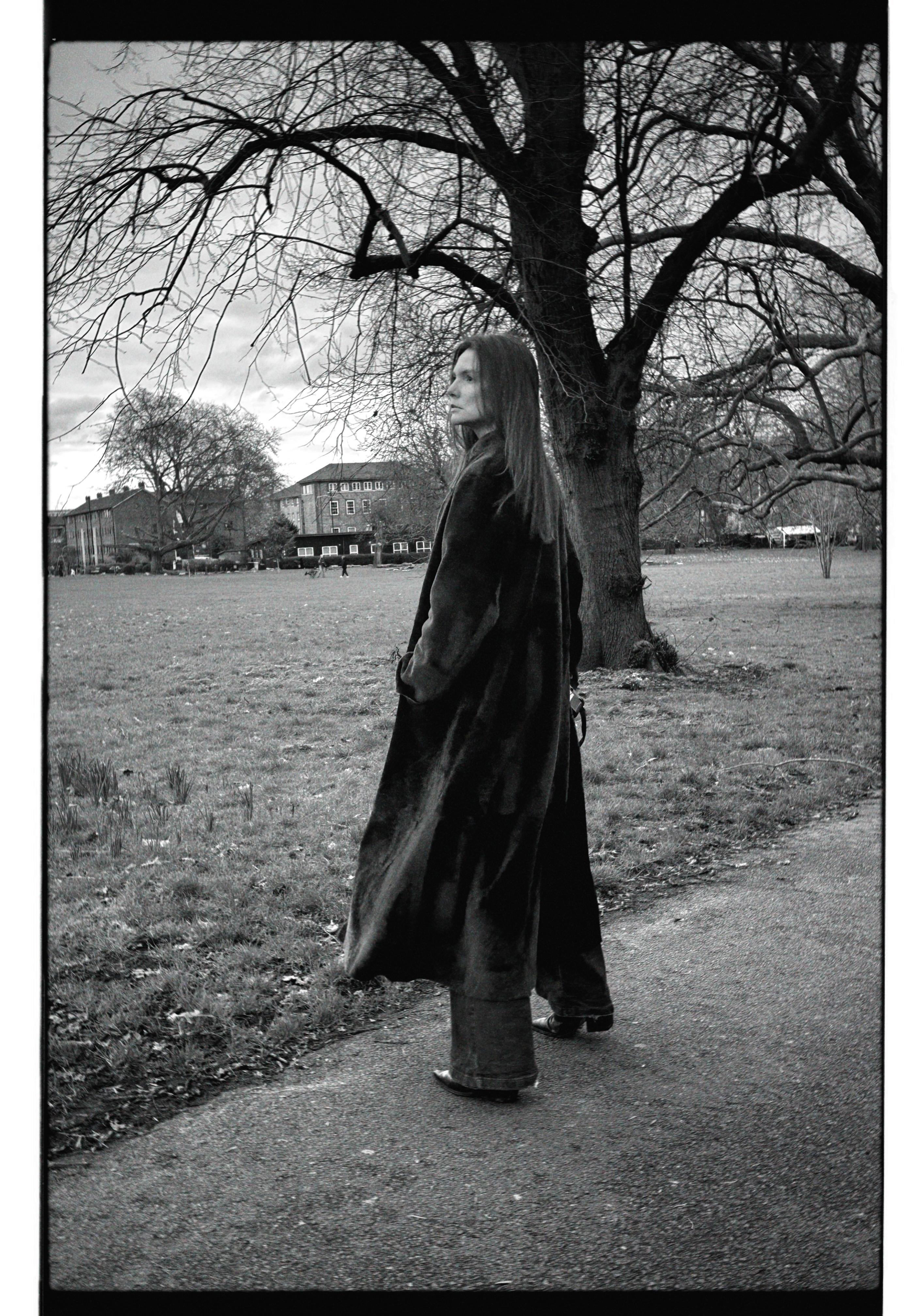 Greene & Greeneene Coat réversible en shearling en kaki vert taille large uk 8-16 en vente 1