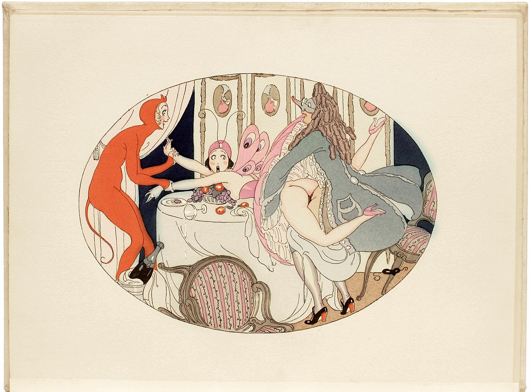 AUTHOR: VERINEAU, Alexandre de, (Louis Perceau), (Gerda Wegener - illustrator). 

TITLE: Douze Sonnets Lascifs: pour accompagner la suite d'aquarelles intitulee Les Delassements d'Eros.

PUBLISHER: Paris: Erotopolis : A l'enseigne du faune,