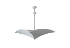 Contemporary Veris Pendant Light 26", White Plaster, Handmade by Benediko