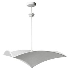 “Veris" Sculptural Plaster Pendant Light 26", in the Manner of Jean-Michel Frank