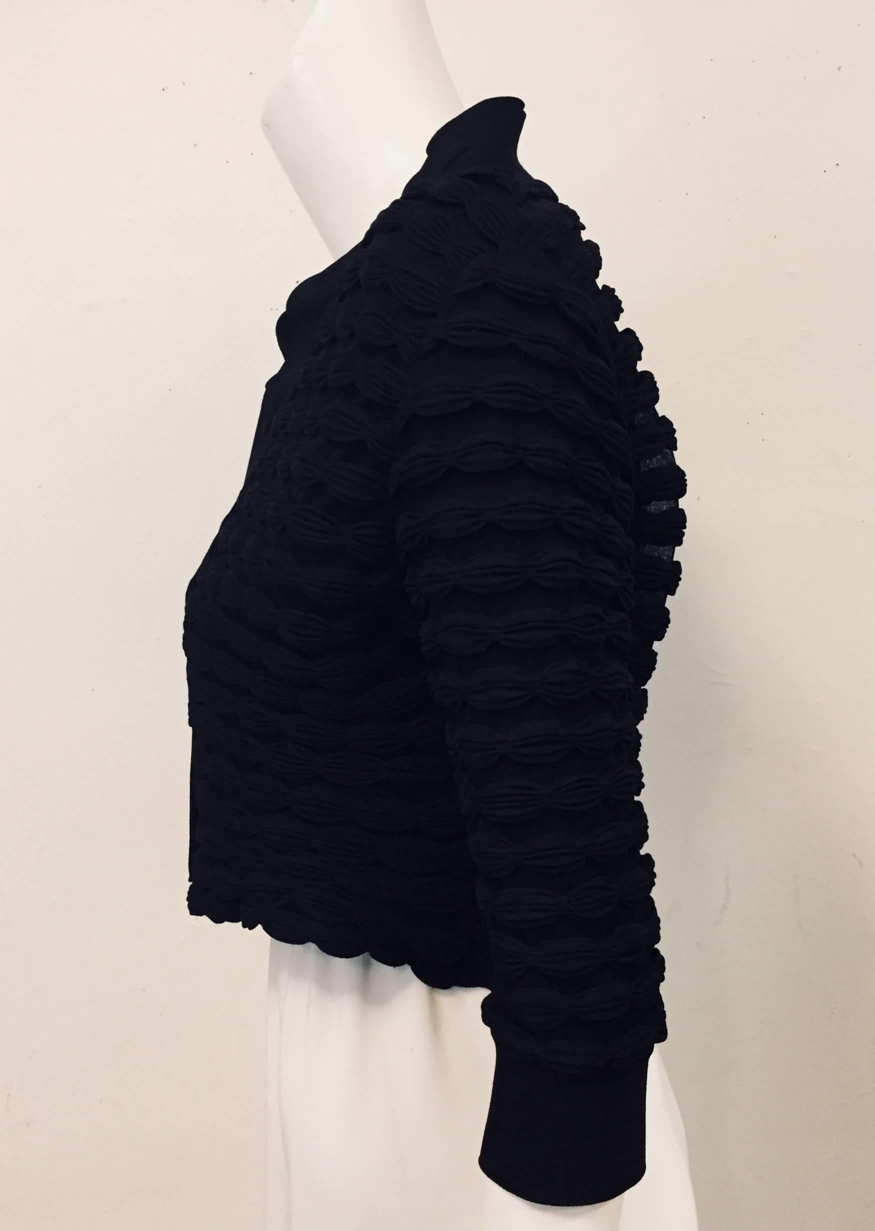 Women's Veritable Valentino Black Silk Blend Bolero Jacket For Sale