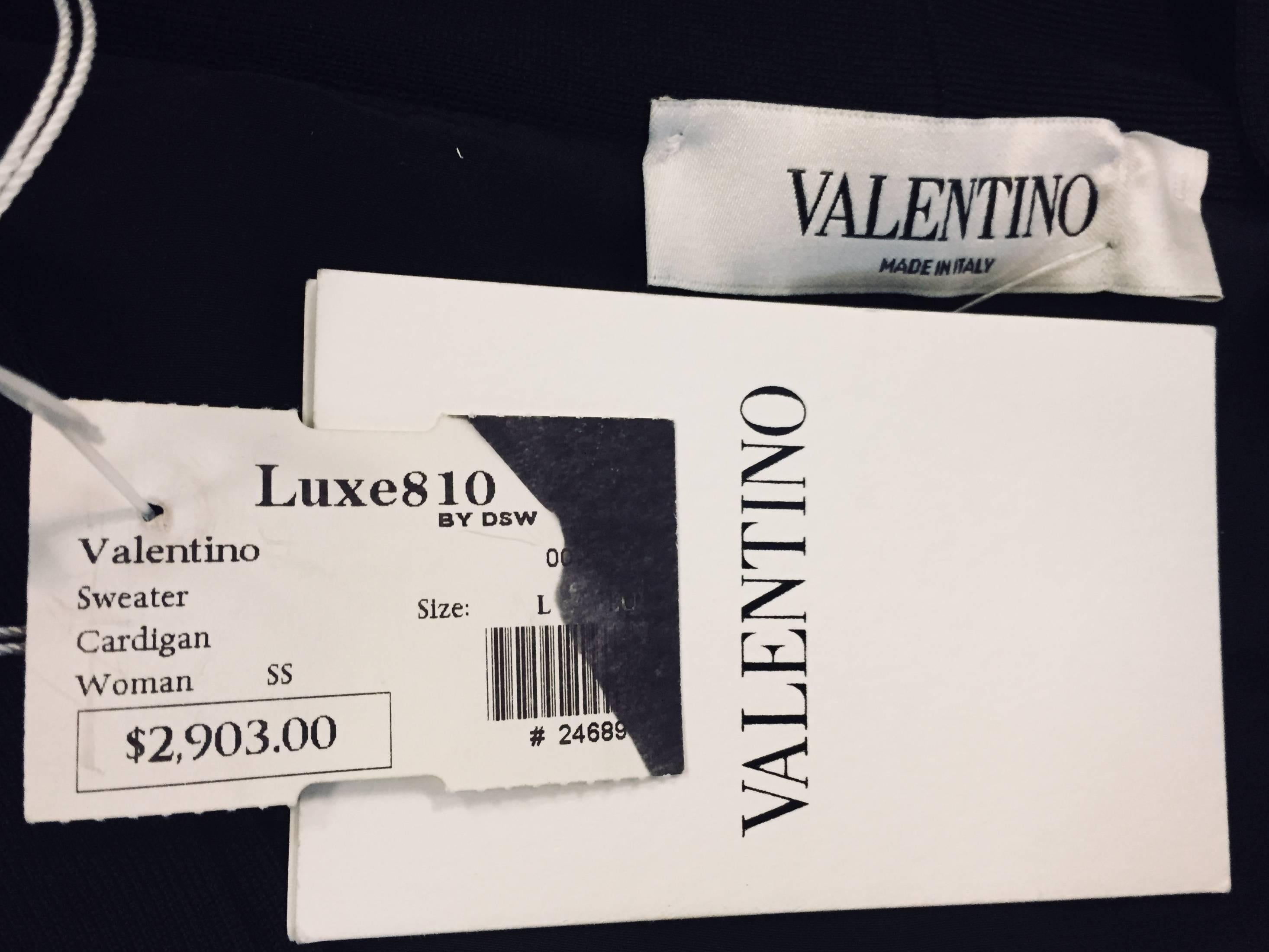 Veritable Valentino Black Silk Blend Bolero Jacket For Sale 1