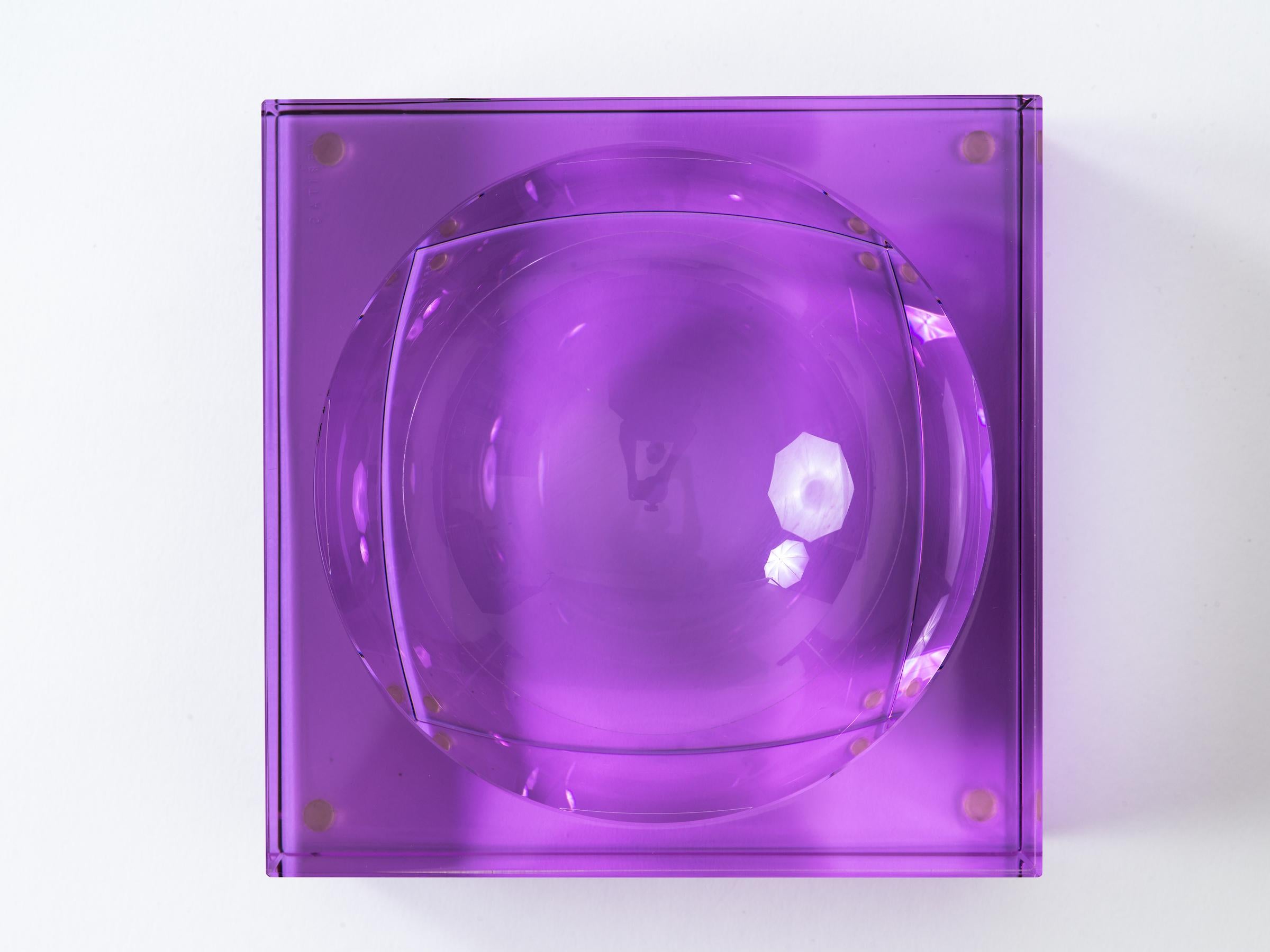 Veritas Lavender Concave Glass Square Vide Poche 1