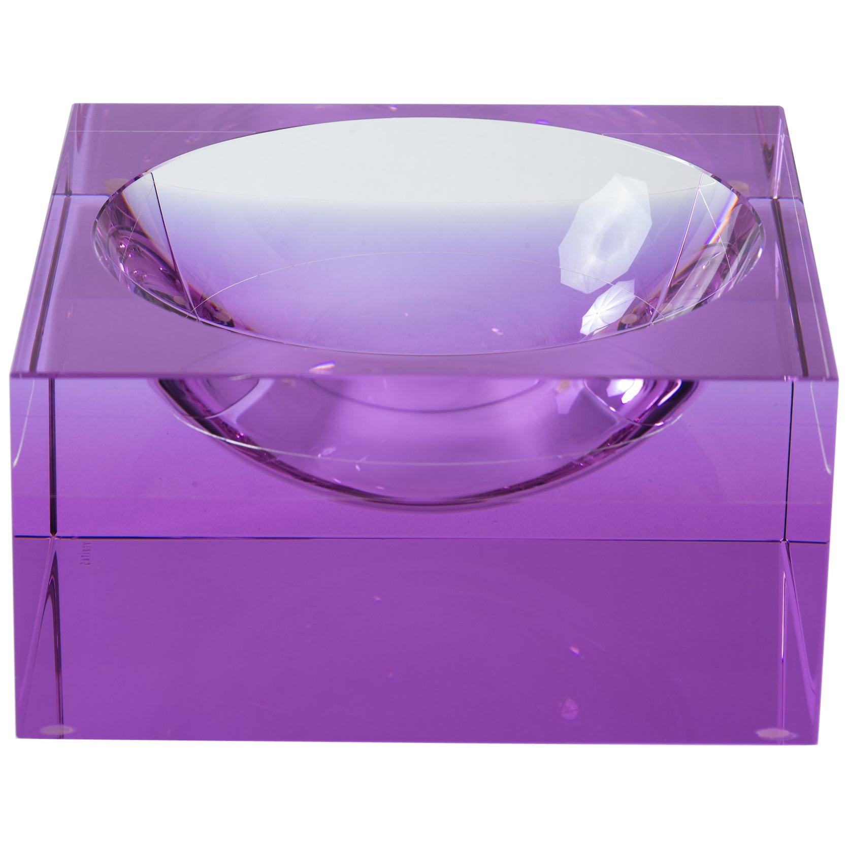 Veritas Lavender Concave Glass Square Vide Poche