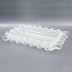 Verlys France Art Deco Frosted Glass Centerpiece Bowl, 1930s