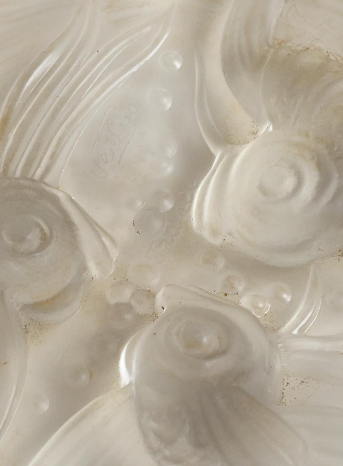 Posavasos de vidrio opalescente Verlys Glass, Francia, años 30 Art Déco en venta 3