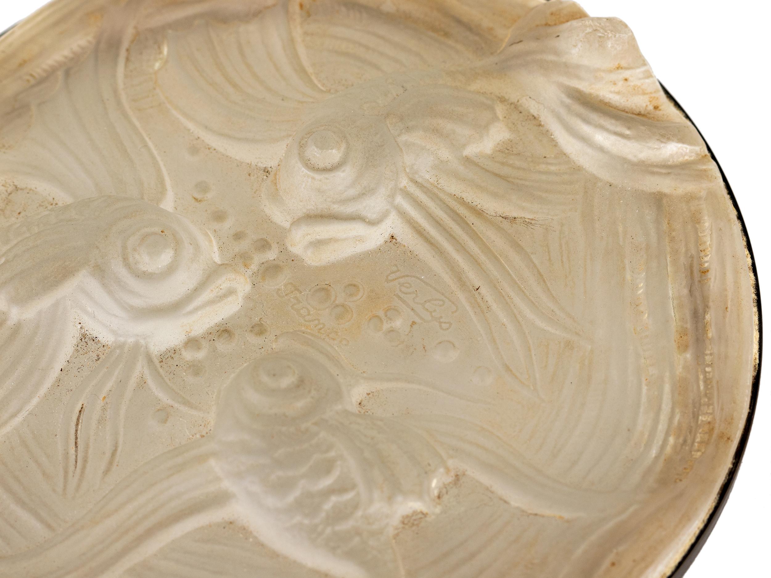 Posavasos de vidrio opalescente Verlys Glass, Francia, años 30 Art Déco Art Decó en venta