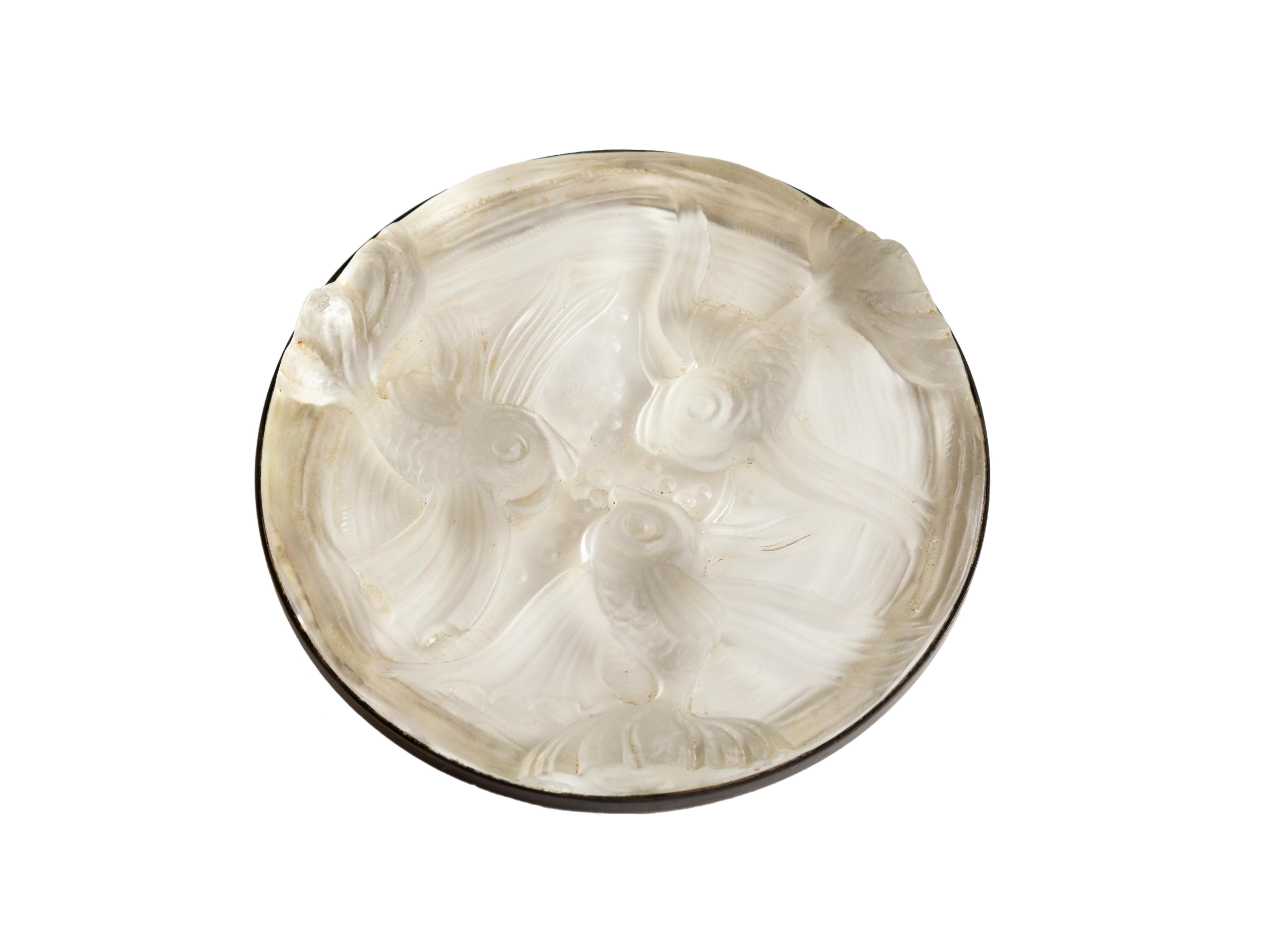 Posavasos de vidrio opalescente Verlys Glass, Francia, años 30 Art Déco en venta 2