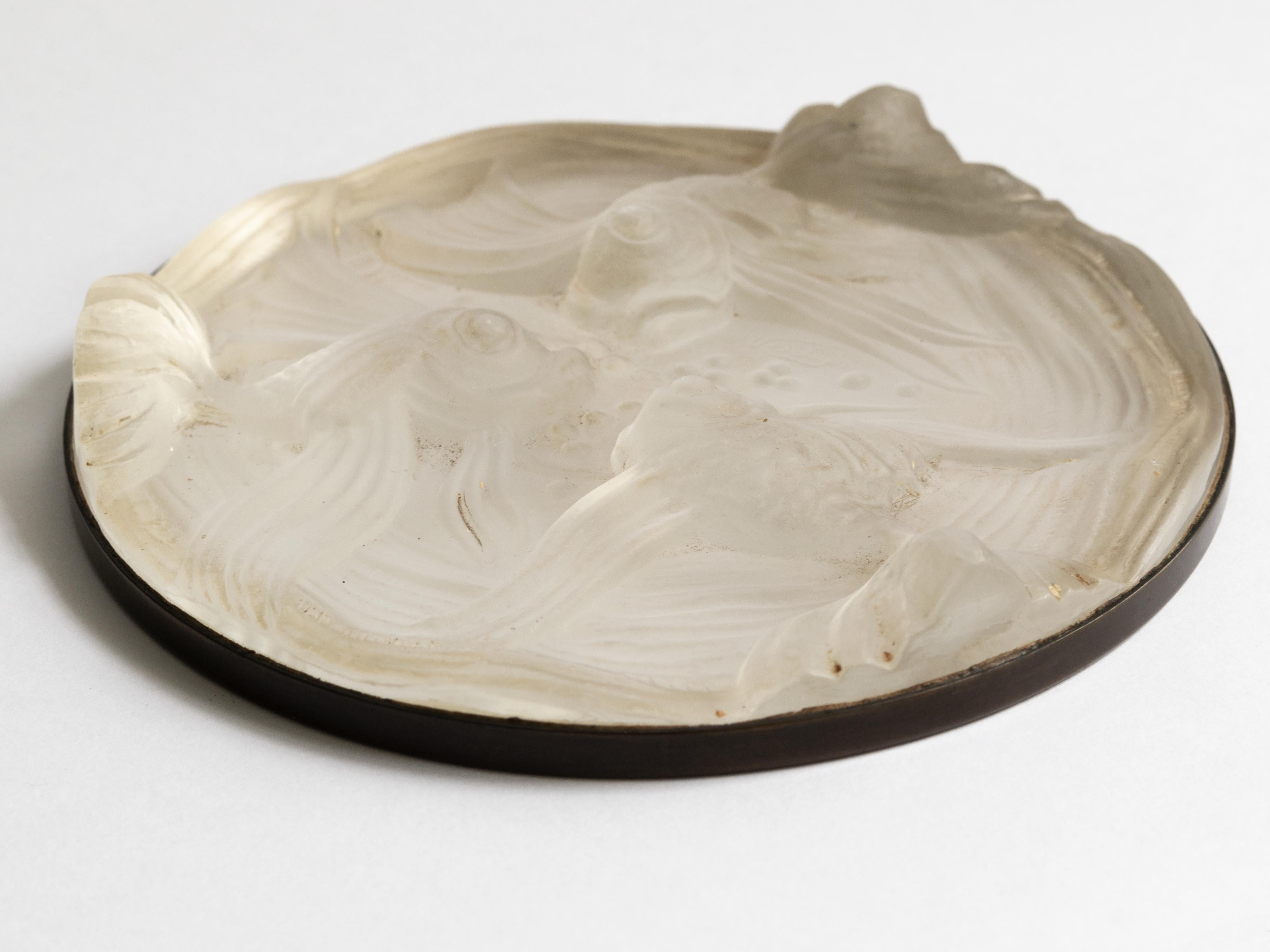 Verlys Glass Opalescent Weinuntersetzer, Frankreich, Art Deco im Angebot 8