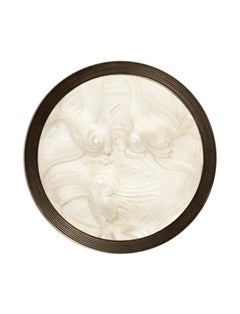 Verlys Opalescent Glass Wine Coaster, France, Art Deco