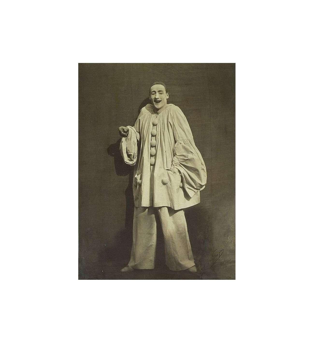 Silver plated bronze proof, Pierrot or mime Deburau by Vermare André César (1869 For Sale 5