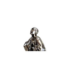Silver plated bronze proof, Pierrot or mime Deburau by Vermare André César (1869