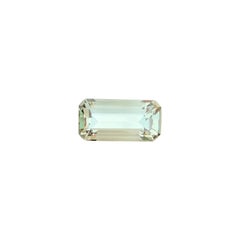 Vermarine (Prasiolite) Soft Mint Emerald Cut Green Quartz Gemstone for Ring