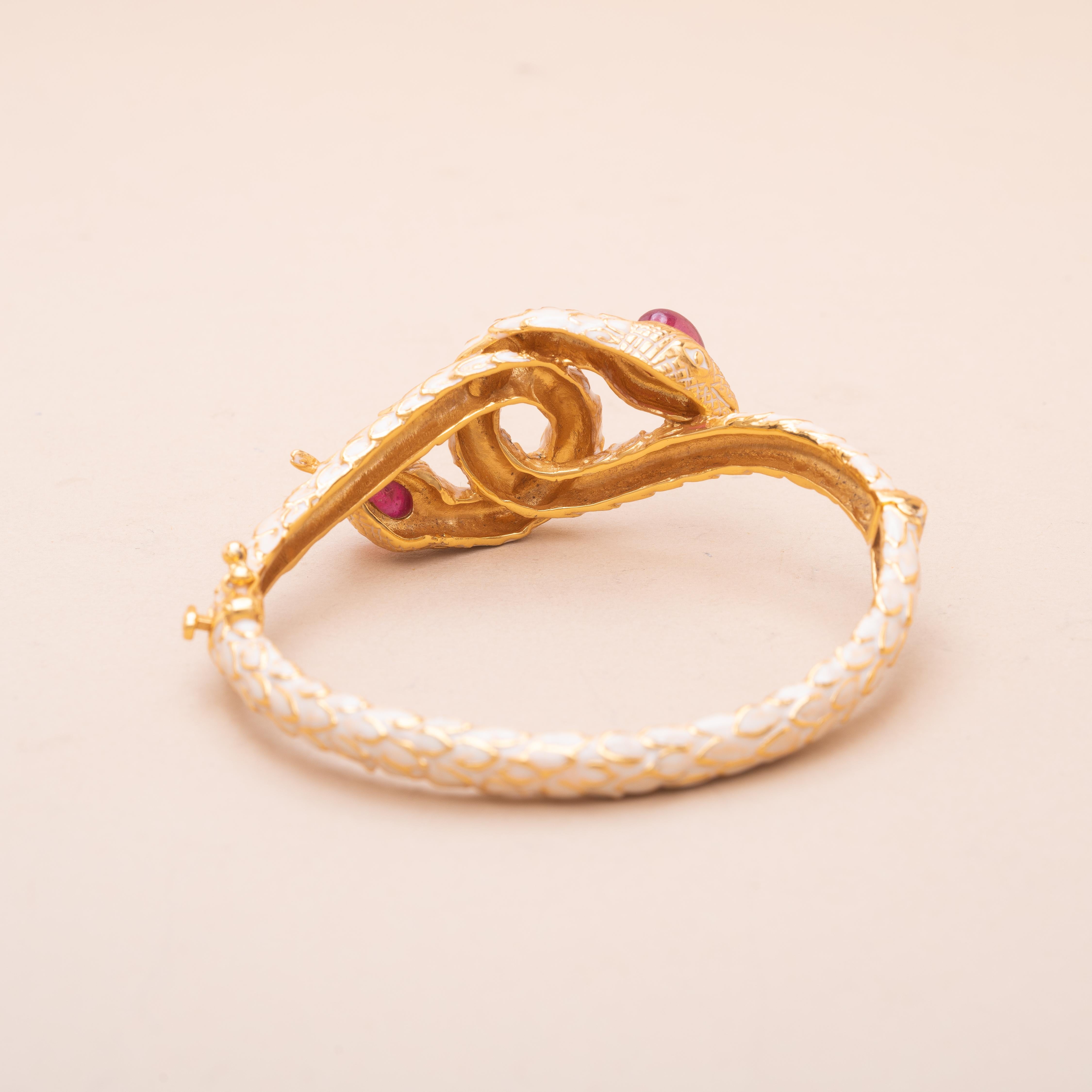 Bracelet serpent en vermeil et émail  Pour femmes en vente