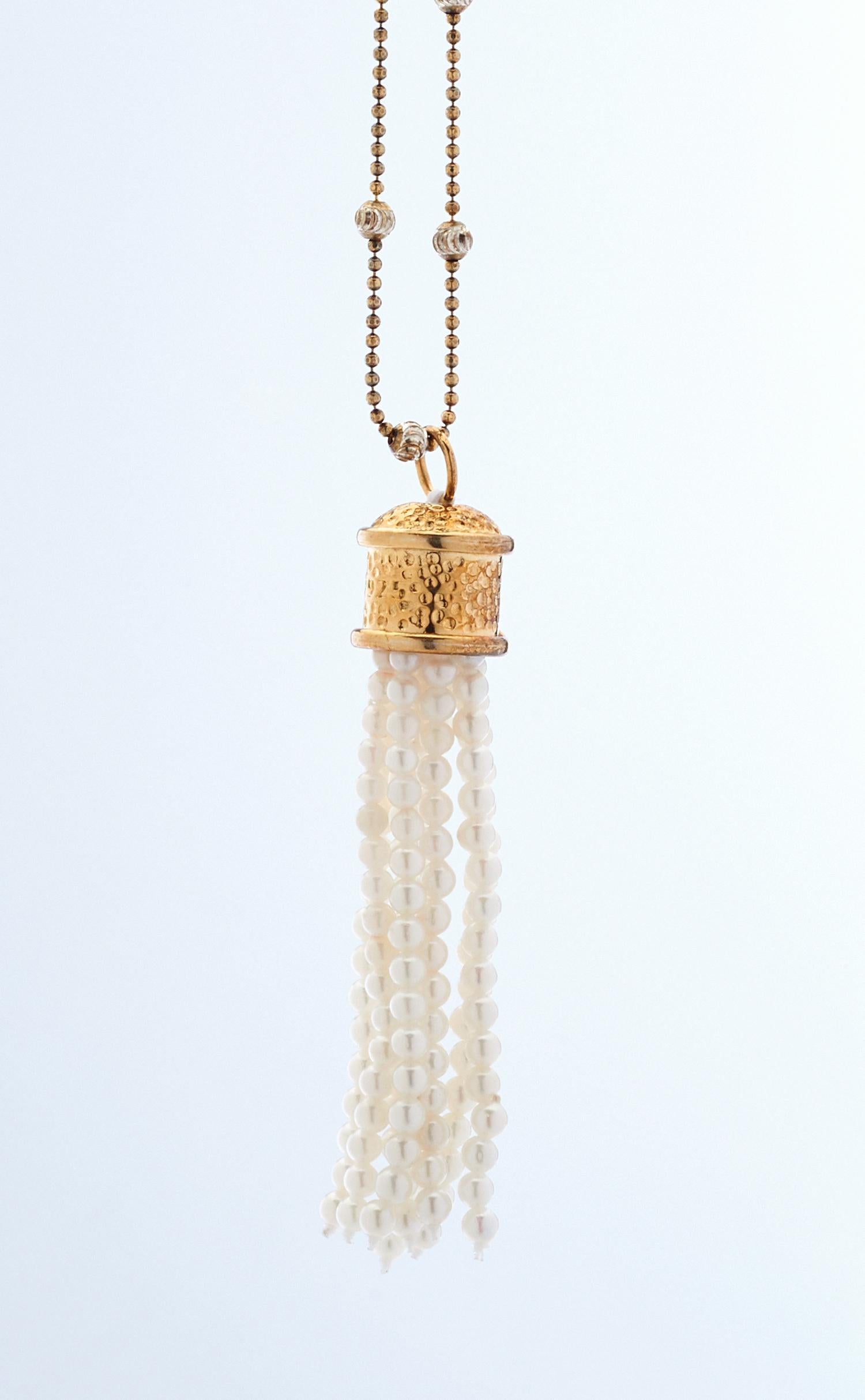 silver tassel pendant