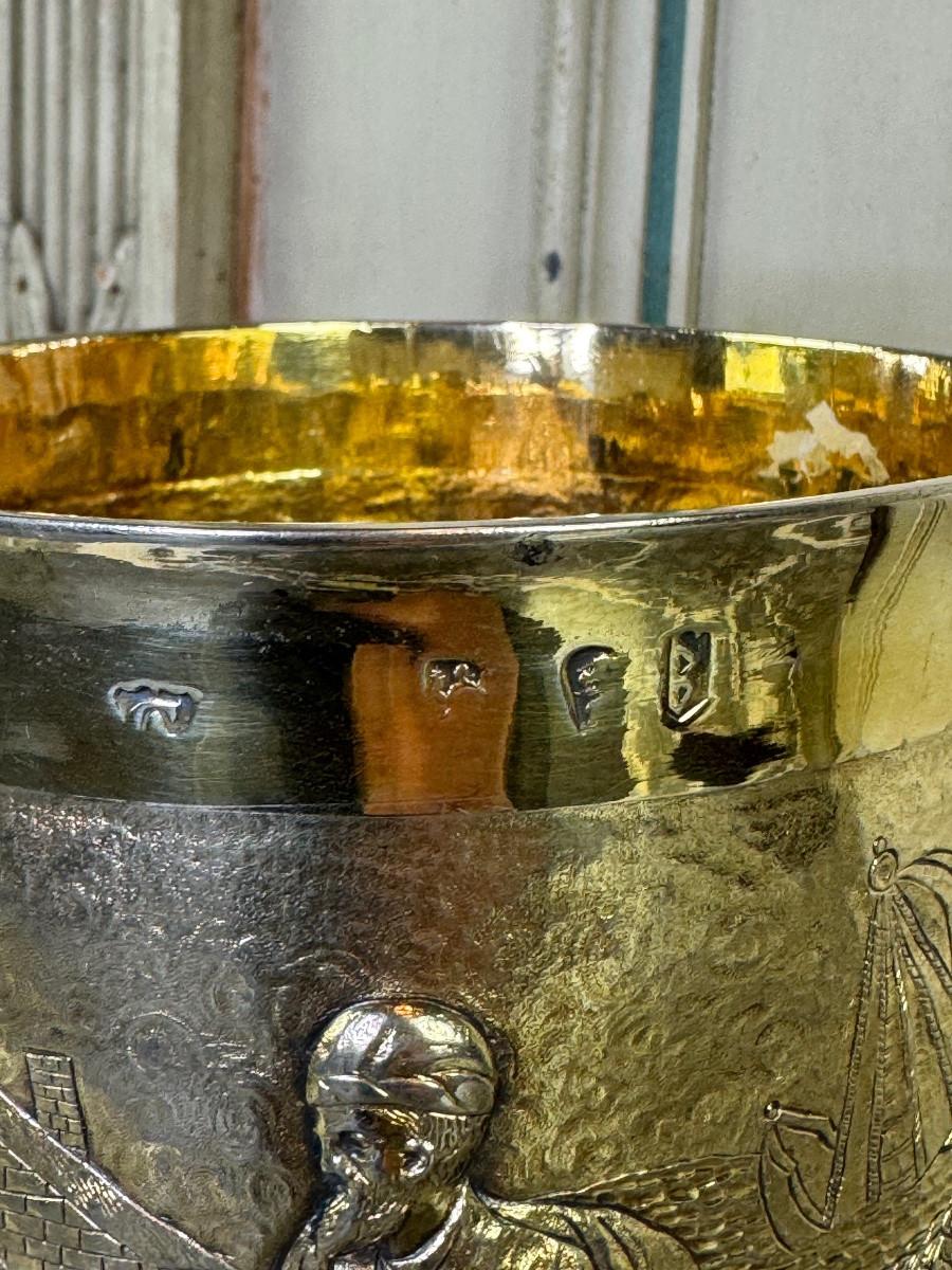 Vermeil Communion Cup, London City Hallmark, 1697 en venta 6