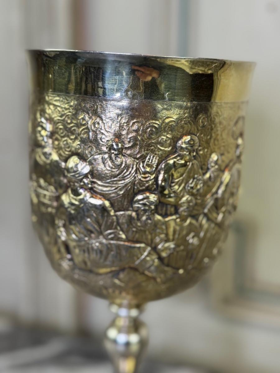 Vermeil Communion Cup, London City Hallmark, 1697 en Excelente estado para la venta en Honnelles, WHT