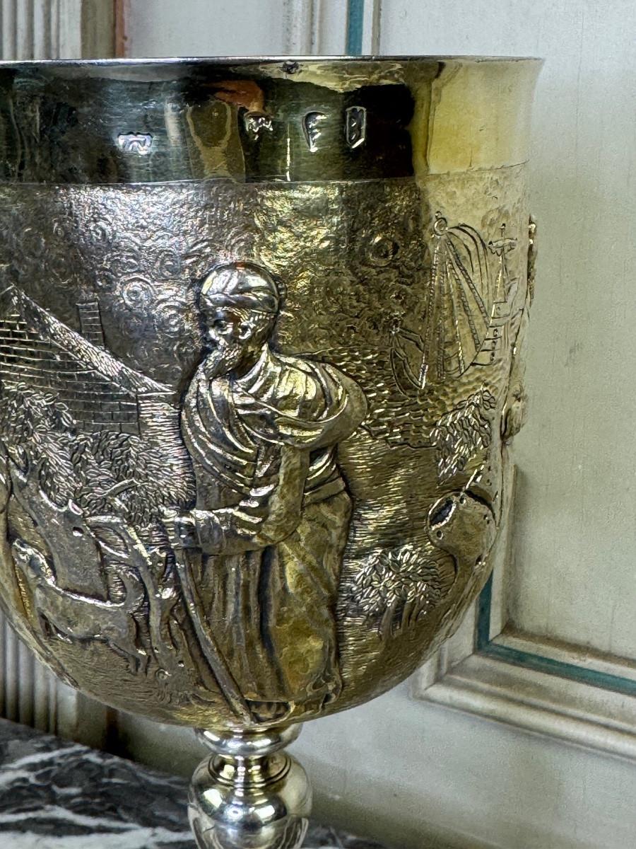 Vermeil Communion Cup, London City Hallmark, 1697 Silver en venta