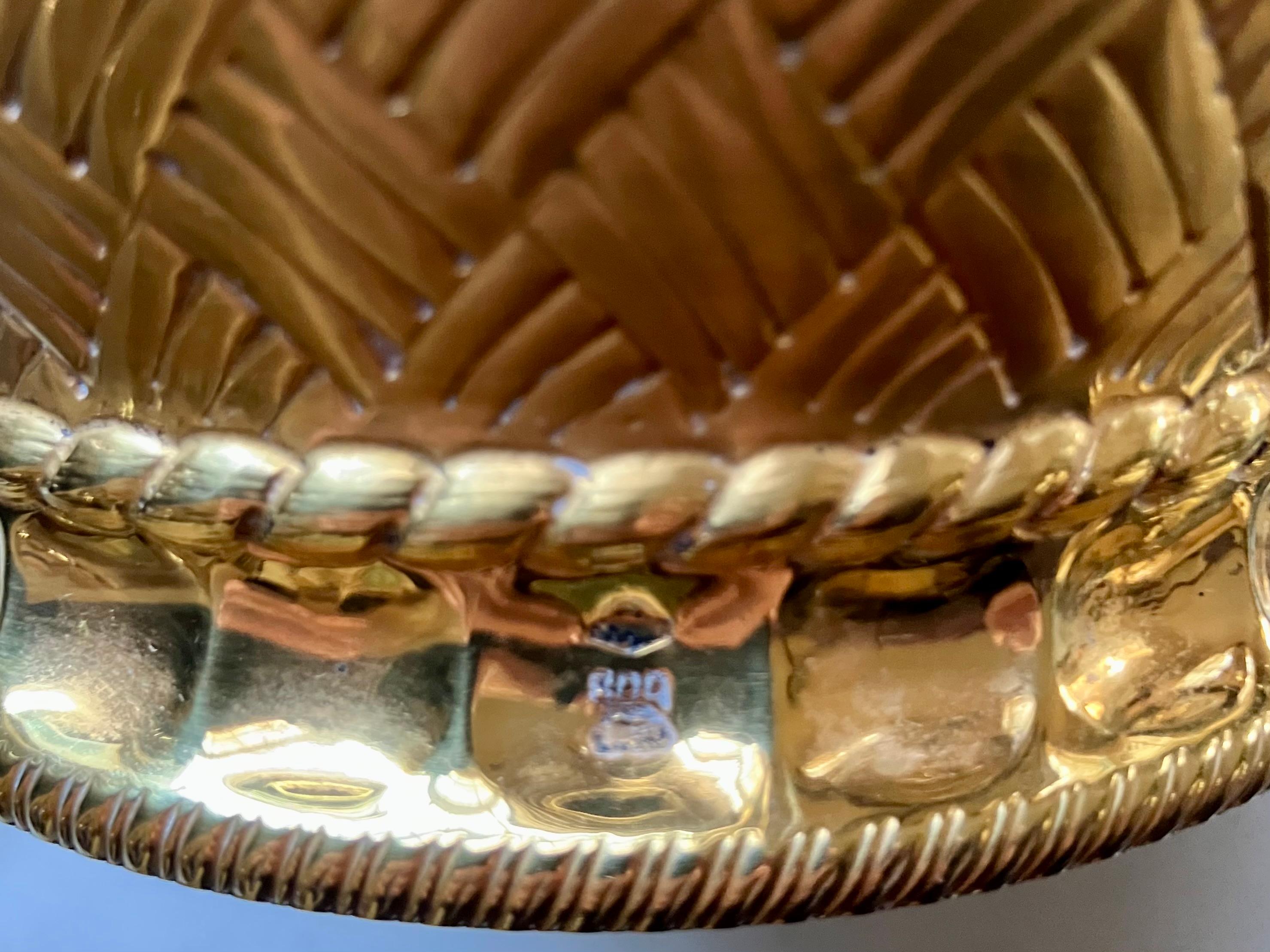 20th Century Vermeil Heron Bowl For Sale