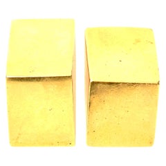 Orecchini scultorei a clip in vermeil su argento sterling su ordinazione