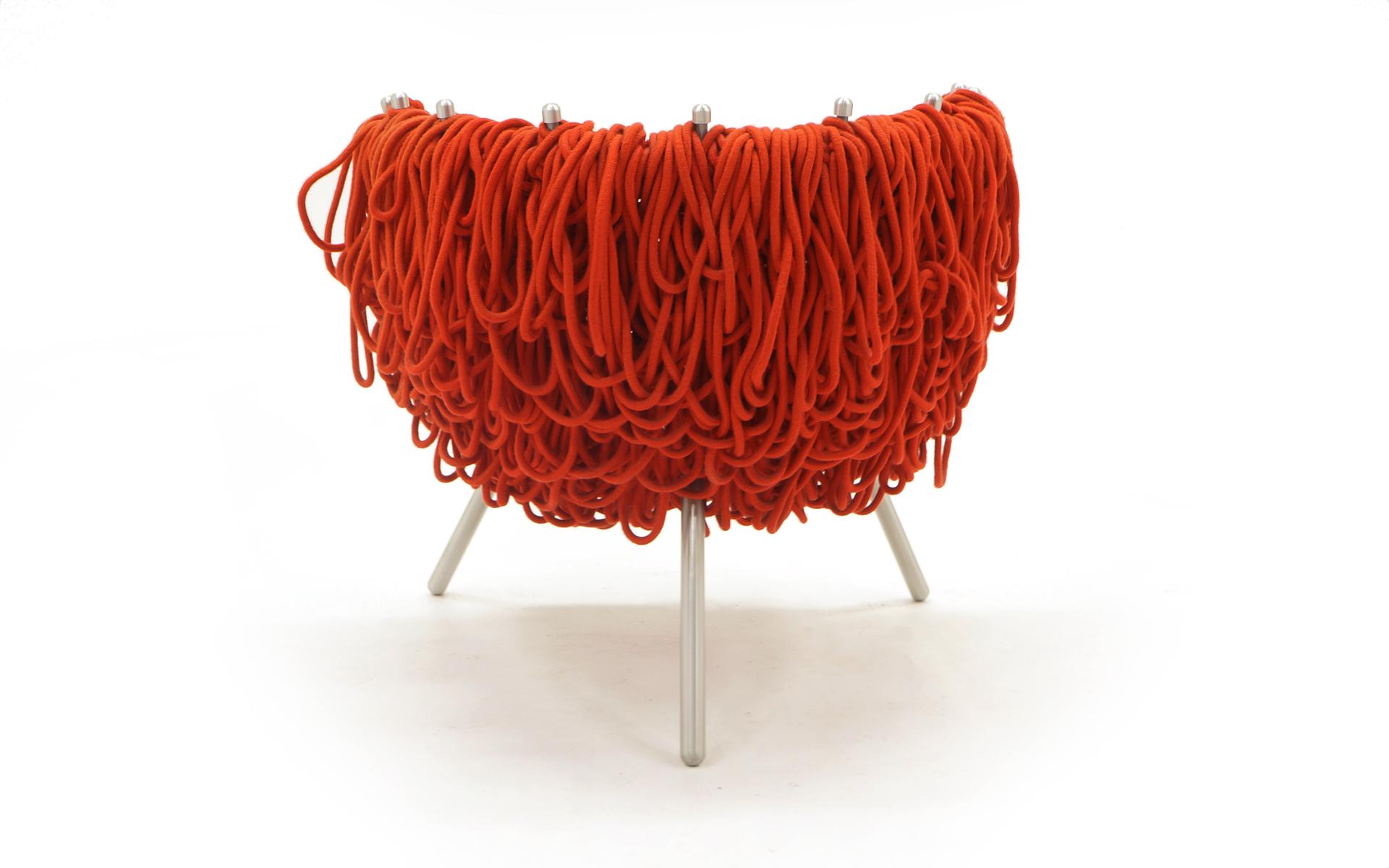 Post-Modern Vermelha Chair by Fernando and Humberto Campana for Edra, Red Rope, Aluminum