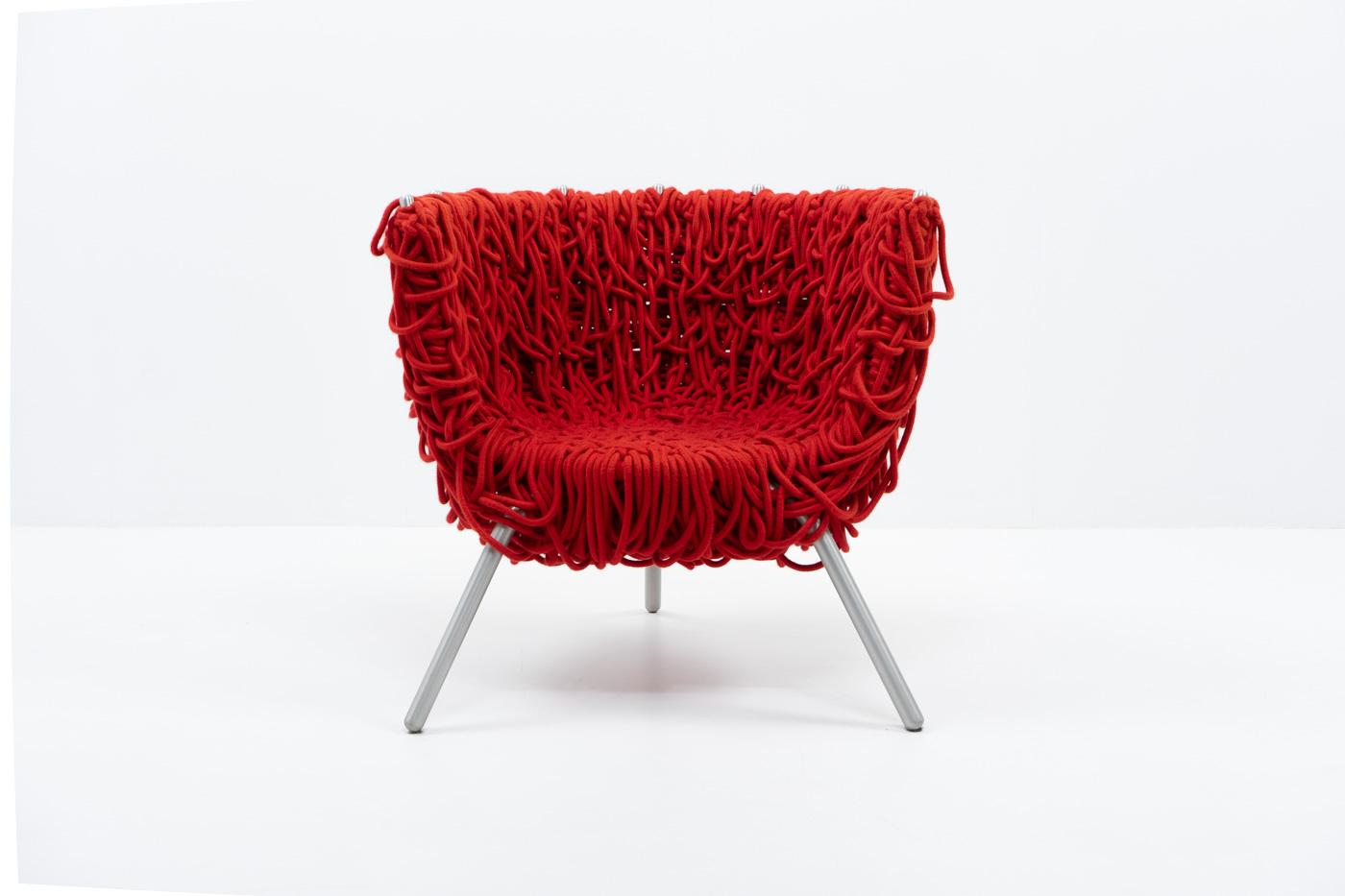 Post-Modern Vermelha Chair, Campana Brothers for Edra, 2000s For Sale