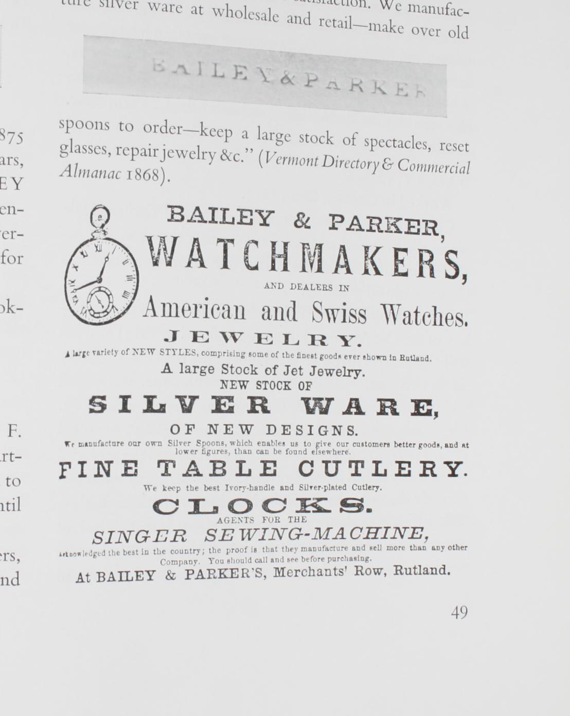 Vermont Clock & Watchmakers, Silversmiths, & Jewelers, 1778-1878, Signed Ltd Ed For Sale 3