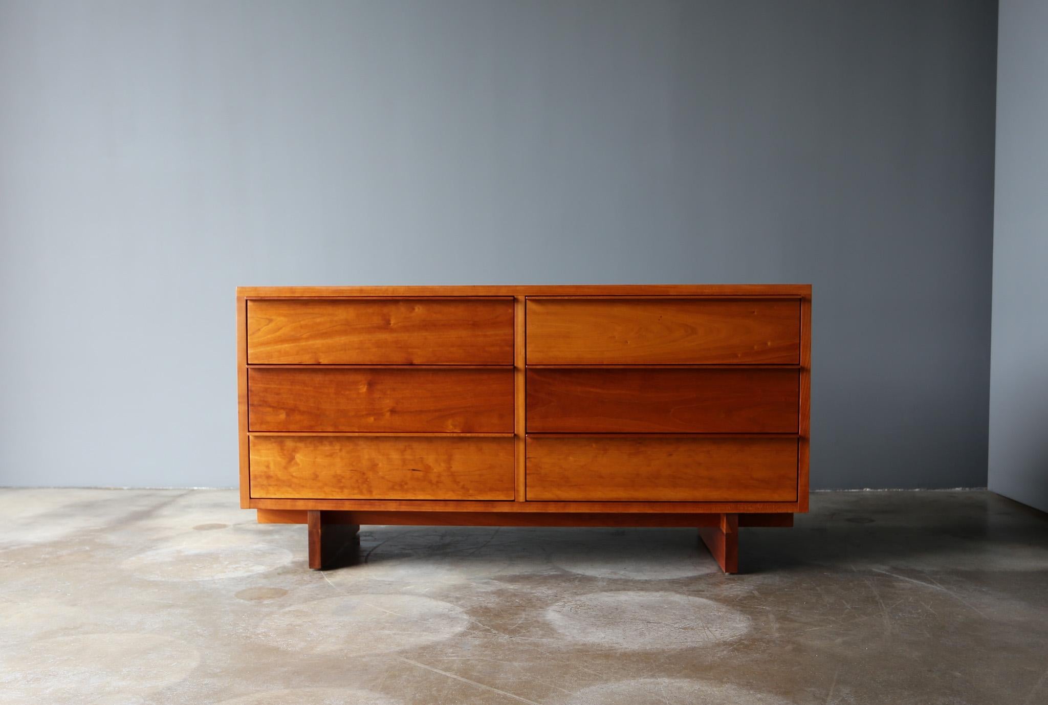 American Vermont Furniture Designs Solid Cherry Wood Dresser, United States, 2008