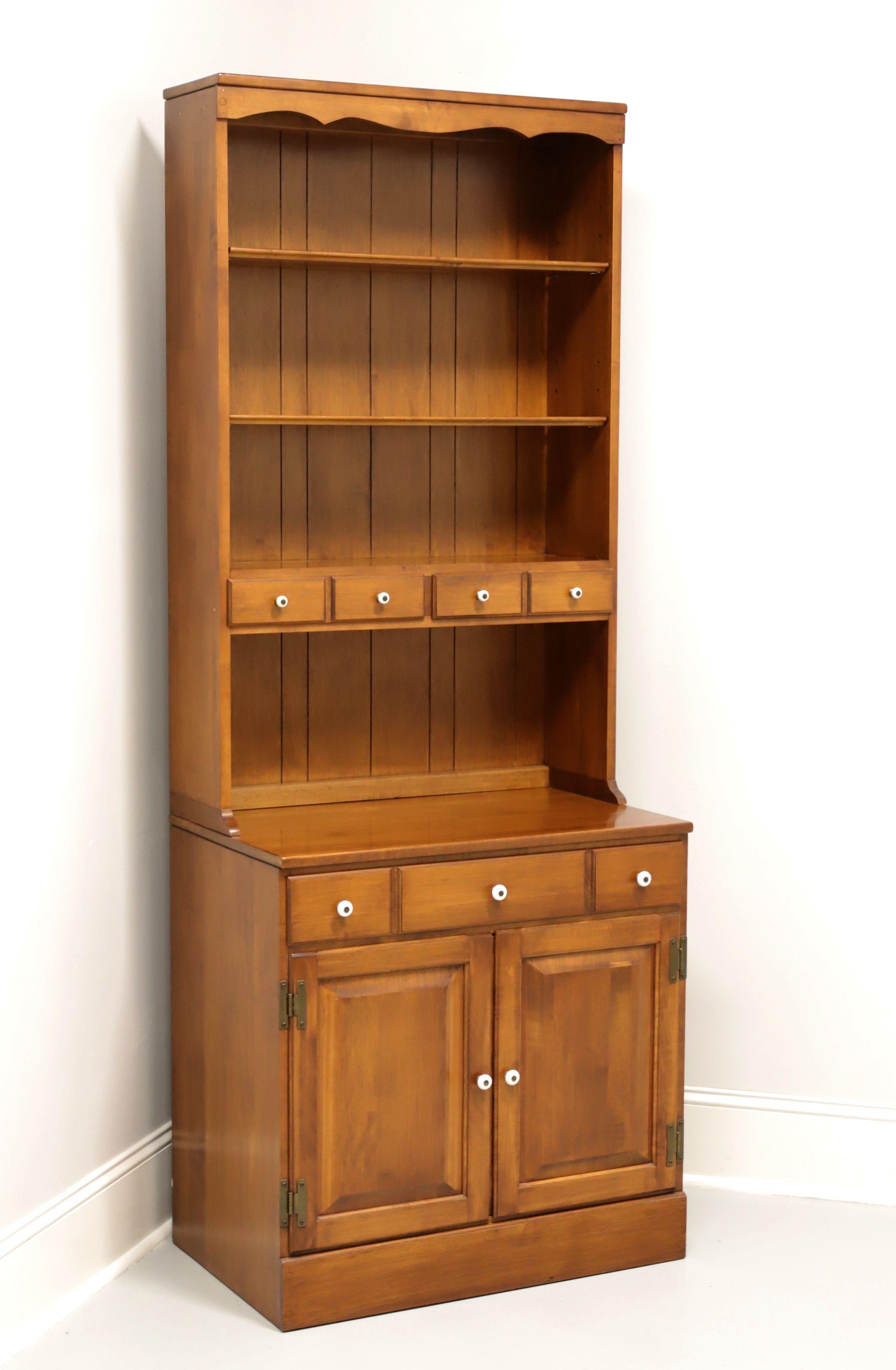 VERMONT OF WINOOSKI Solid Rock Maple Colonial Style Bookcase with Cabinet 4