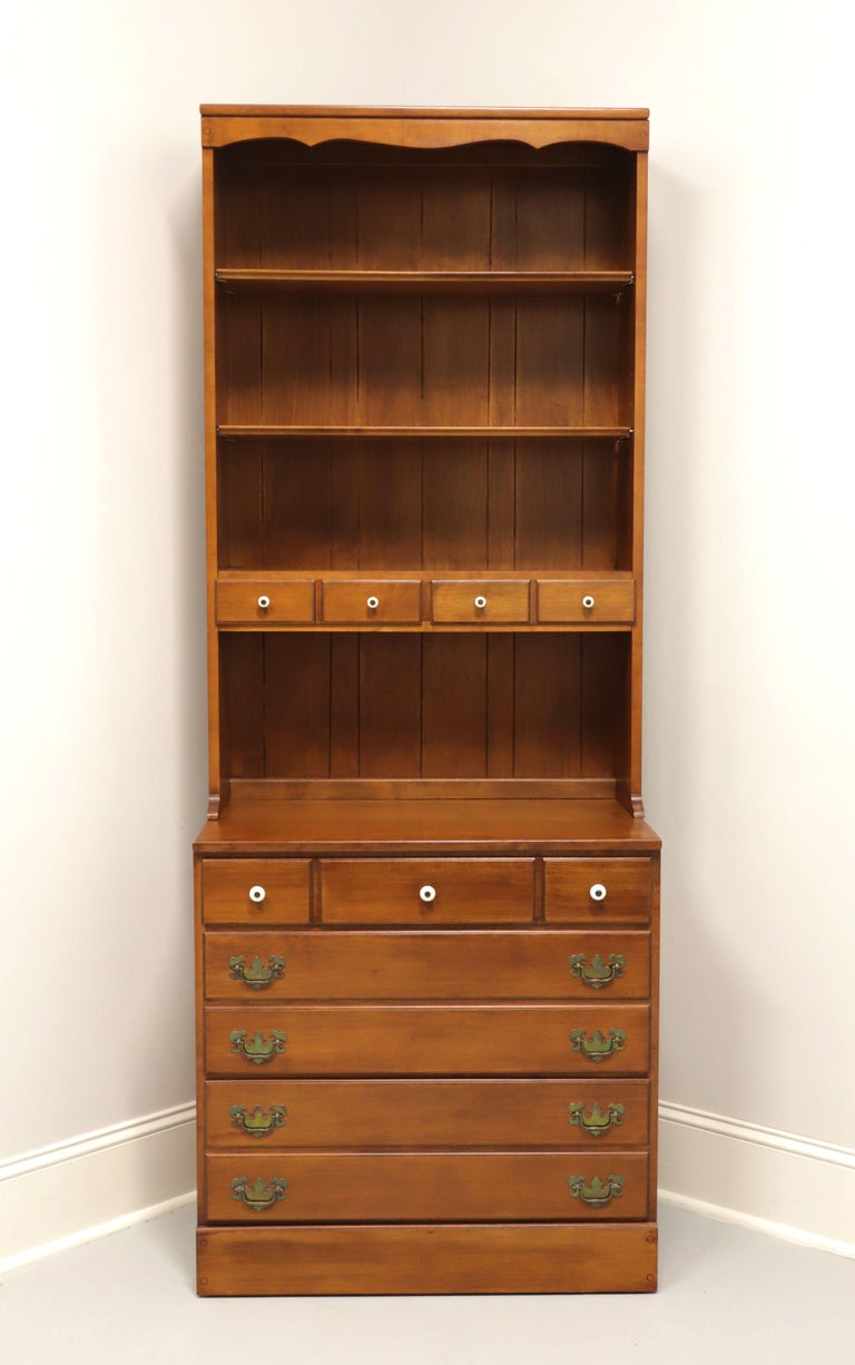 VERMONT OF WINOOSKI Solid Rock Maple Colonial Style Bookcase with ...