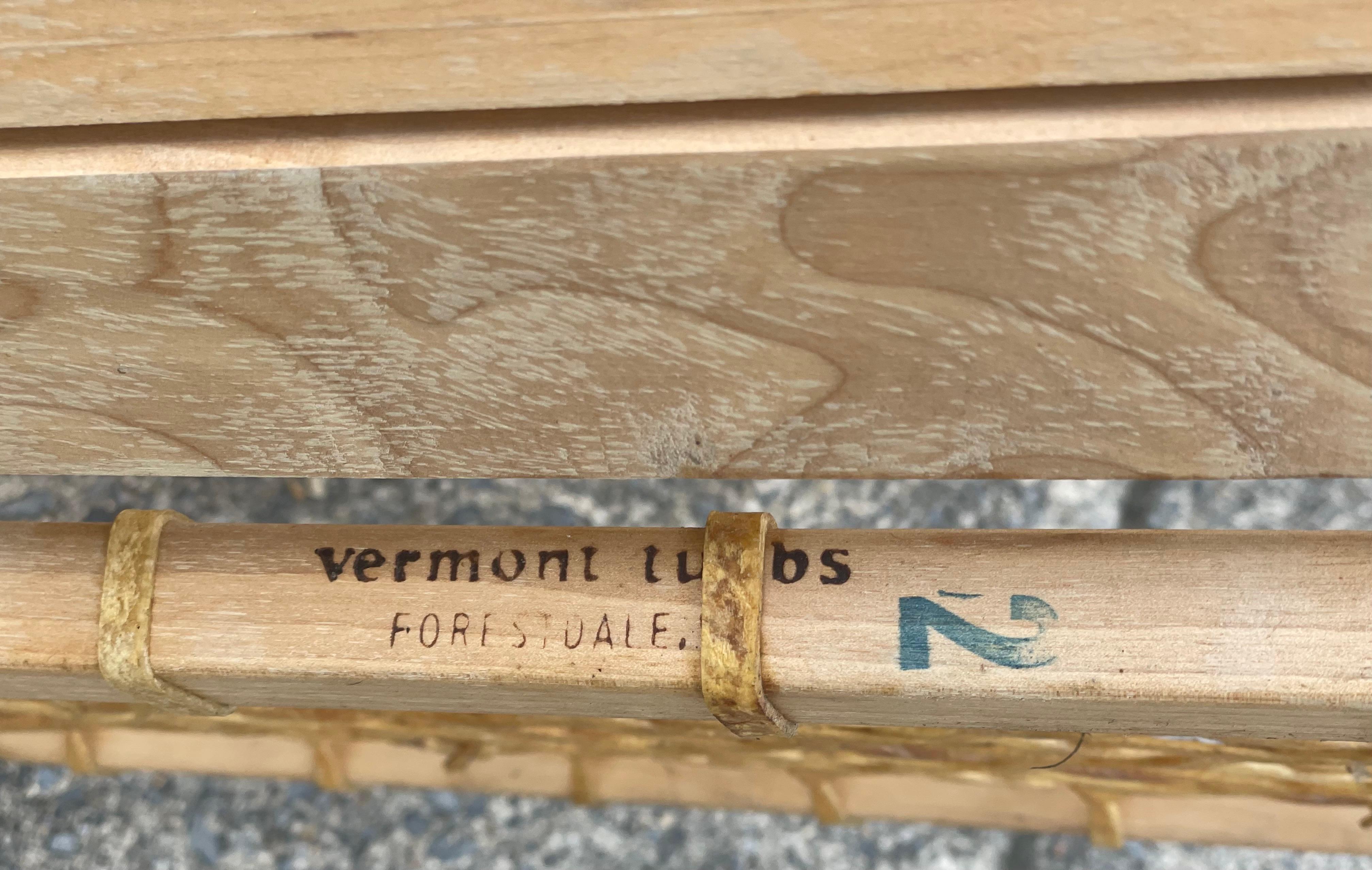 Vermont Tubbs Caned Snowshoe Fire Wood Log Holder For Sale 7