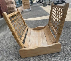 Vermont Tubbs Caned Snowshoe Fire Wood Log Holder