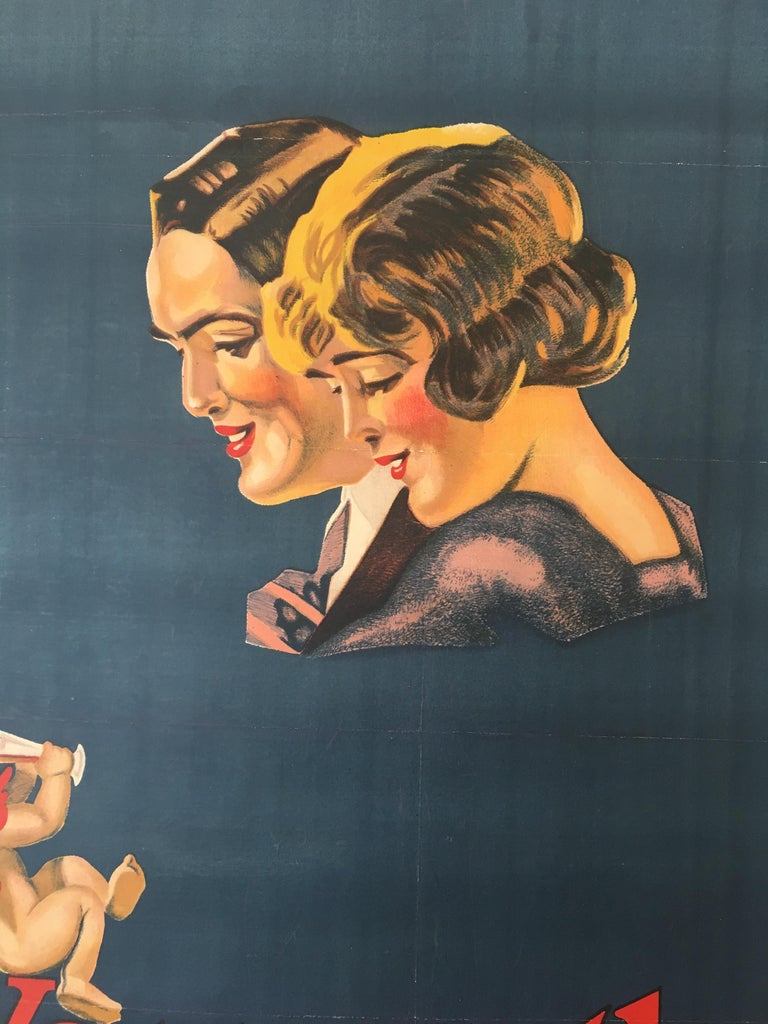 Spanish 'Vermouth Perucchi' Original Vintage Art Deco Poster, circa 1926 For Sale