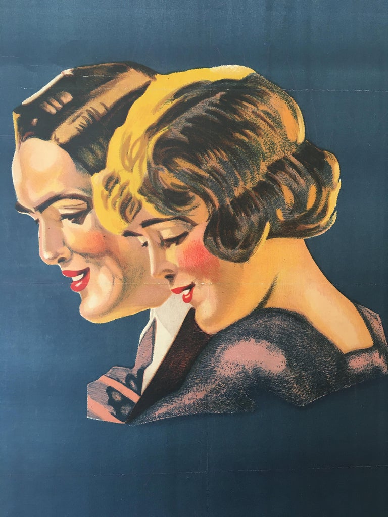 Early 20th Century 'Vermouth Perucchi' Original Vintage Art Deco Poster, circa 1926 For Sale